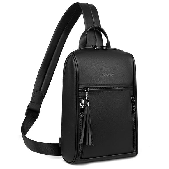 Large Sling Bag Crossbody Purse With Tassels Travel, Desner O_O - Picture 1 of 7
